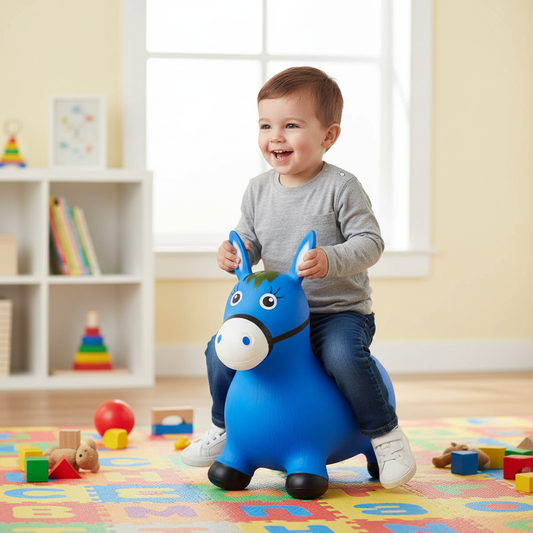 Cavalinho Pocotó Upa Upa Infantil Grande Inflável – Com Música (Meninos, Cores Sortidas)