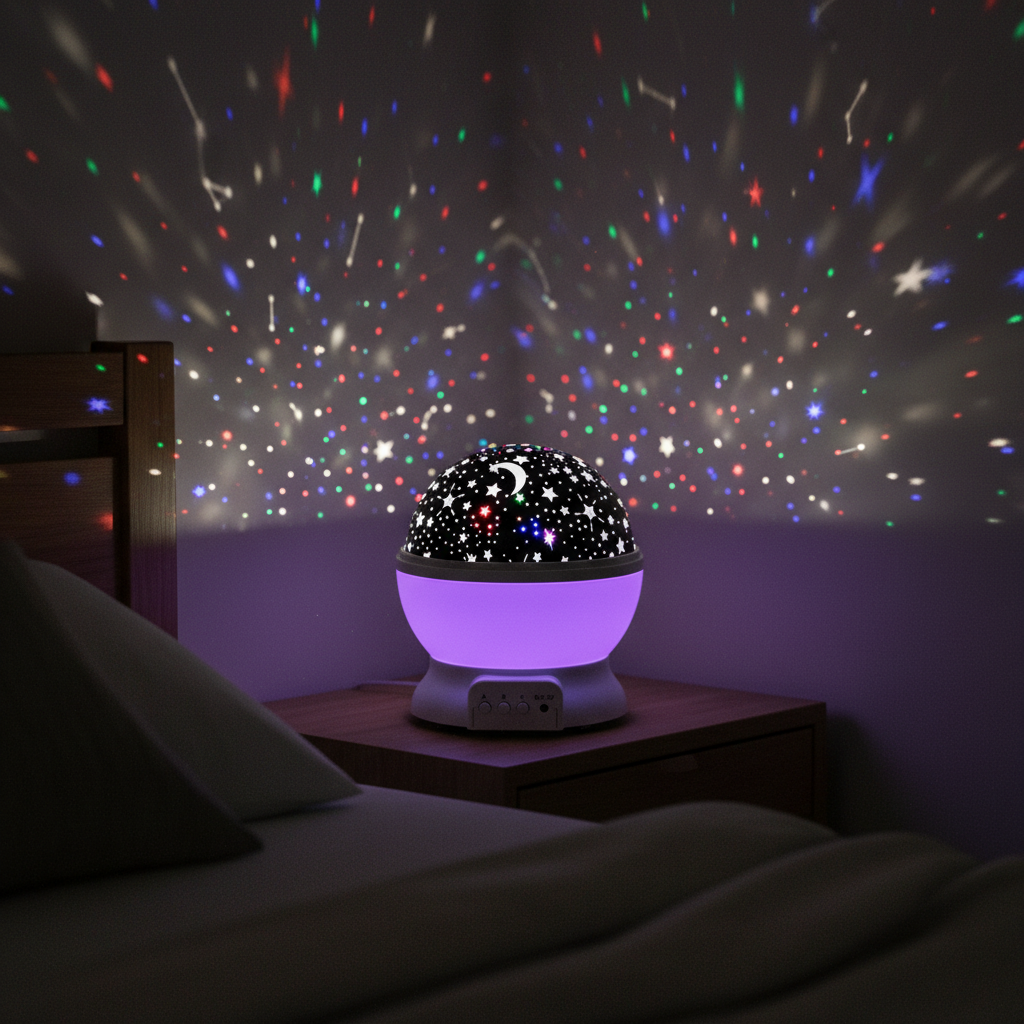 Luminaria Projetor De Estrela Abajur Universo 360º Bivolt - (Cores Sortidas)