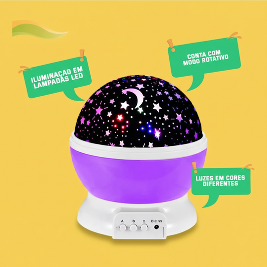 Luminaria Projetor De Estrela Abajur Universo 360º Bivolt - (Cores Sortidas)