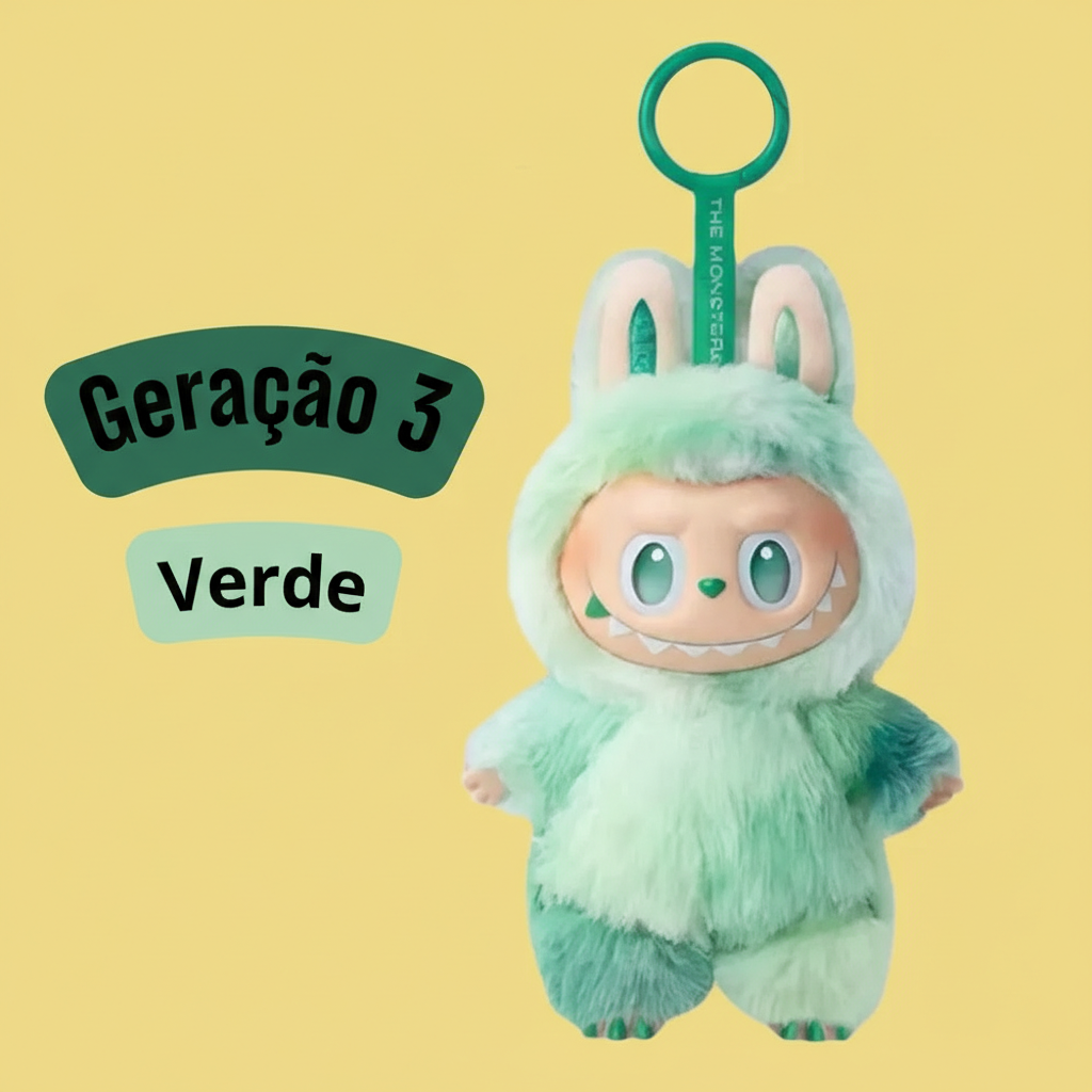 Labubu Monstros Mini Pelúcias Colecionáveis – Geração 3, Sortidos, Cores Degradê e Surpresas (Sem Caixa)