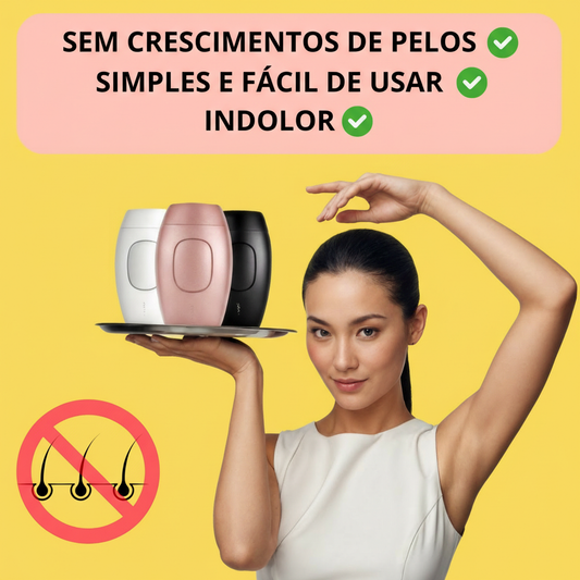 Depilador a Laser IPL – Remoção de Pelos Indolor, Bivolt, Cores Sortidas