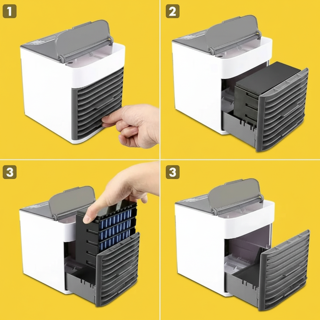 Mini Ar Condicionado Portátil 3 Velocidades USB Bivolt