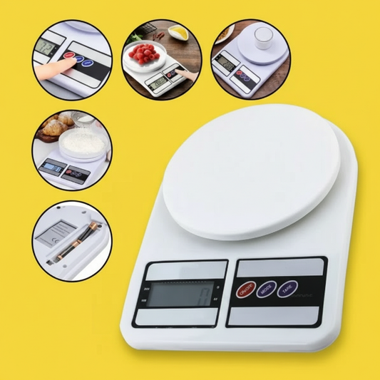 Balança Digital de Cozinha – Precisão de 1g, Capacidade 10kg, Ideal para Nutrição e Dieta