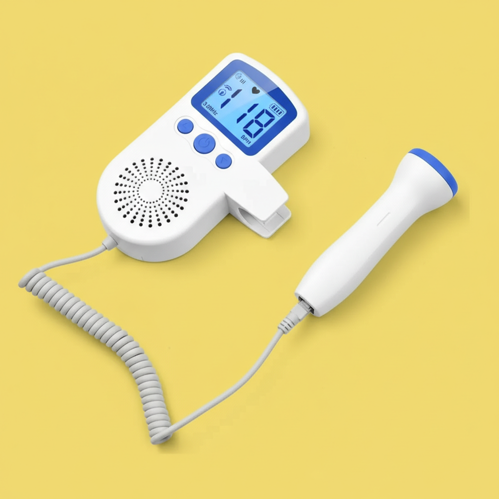 Doppler Monitor Portátil de Batimento Cardíaco – Azul ou Verde, Prático e Preciso