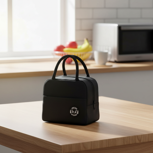 Bolsa Térmica Lancheira para Marmita – Preto, com Bolso Lateral