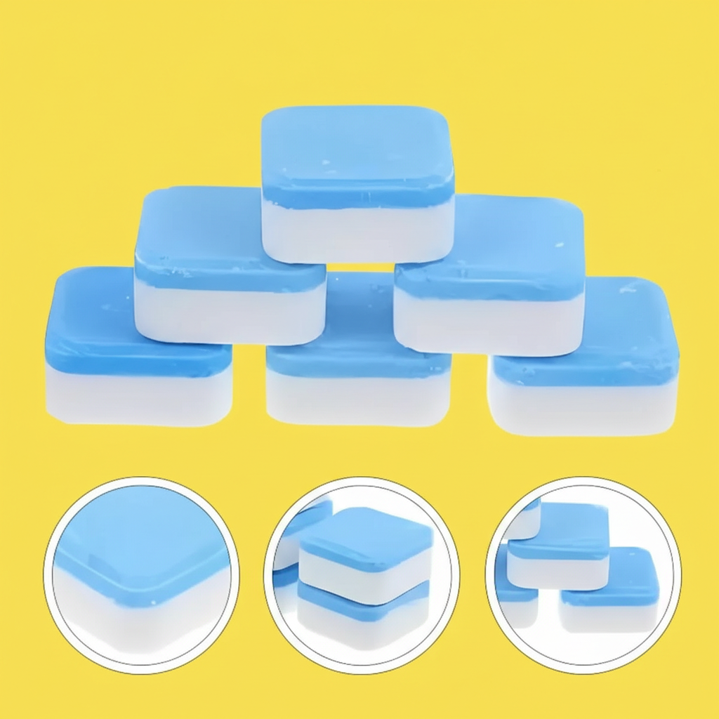 Conjunto de 10 Pastilhas Antibacterianas para Higienização de Máquina de Lavar Roupas