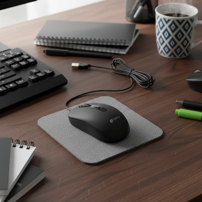Mouse com Fio Onex  – Conforto e Precisão para Uso Diário