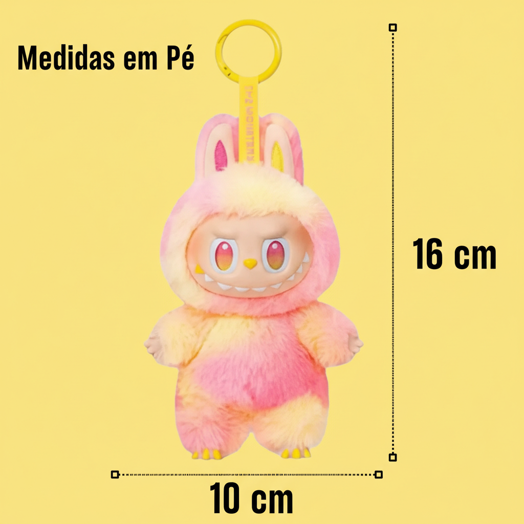 Labubu Monstros Mini Pelúcias Colecionáveis – Geração 3, Sortidos, Cores Degradê e Surpresas (Sem Caixa)