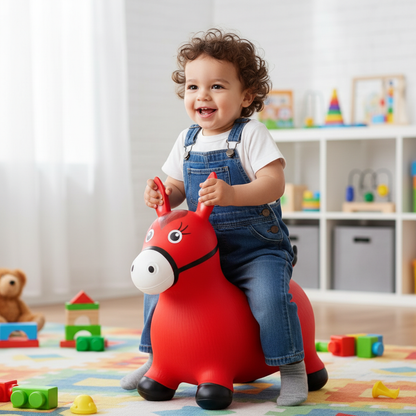 Cavalinho Pocotó Upa Upa Infantil Grande Inflável – Com Música (Meninos, Cores Sortidas)