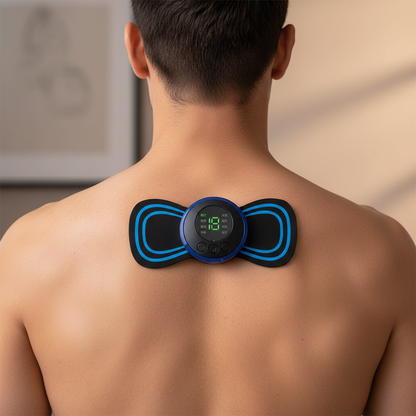 Mini Massageador Elétrico Portátil Recarregável – Eletroterapia para Pescoço e Pernas (Bivolt)