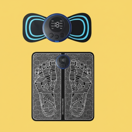 Kit Massagem – Tapete e Massageador Elétrico para Pés e Alívio Muscular