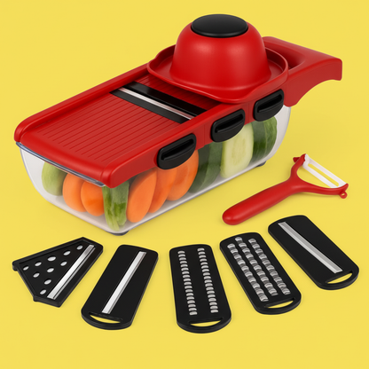 Mandoline Multifuncional 6 em 1 – Cortador de Legumes Rápido e Prático