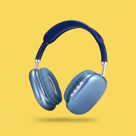 Fone de Ouvido Bluetooth P9 – Wireless, Sem Fio, Azul, Headphone Air