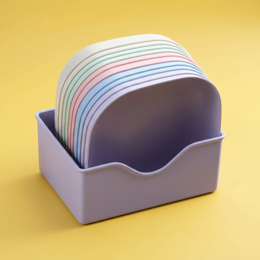 Conjunto 10 Pratos com Escorredor – Plástico Resistente e Reutilizável Cores Sortidas)