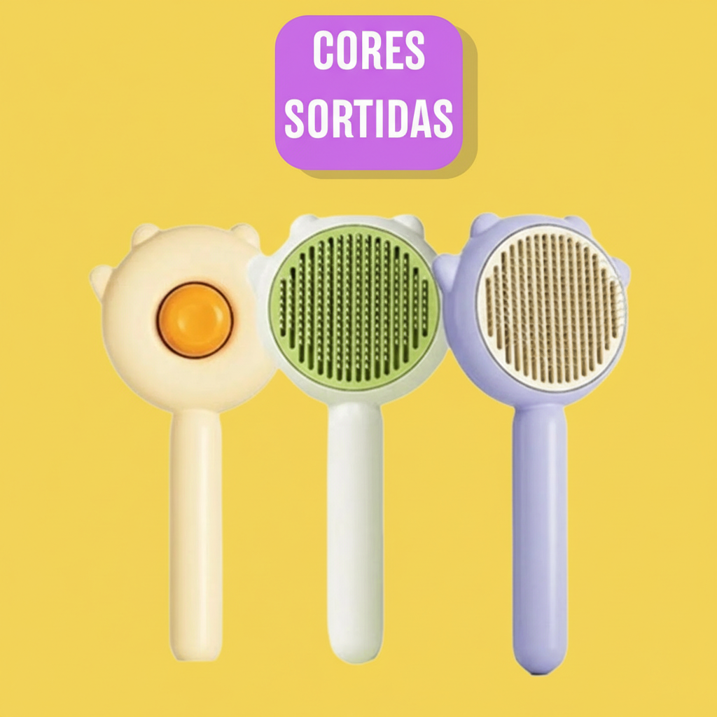 Escova para Pet - Rasqueadeira Pente Tira Pelos Mortos - (Cores Sortidas)