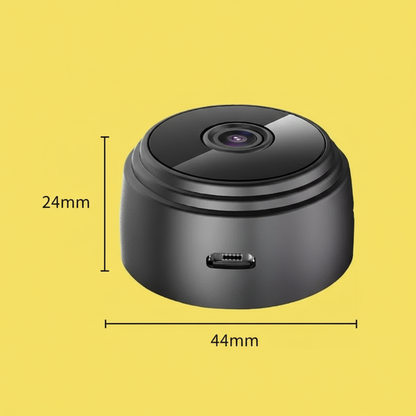 Mini Câmera de Segurança Fixa Espiã A9 Wi-Fi FullHD 90° com Suporte de Parede