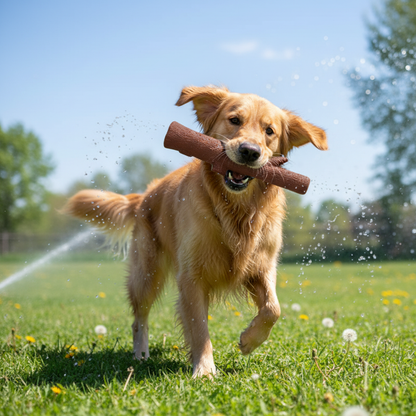 Brinquedo Galho Borracha Maciço Marrom Para Cães