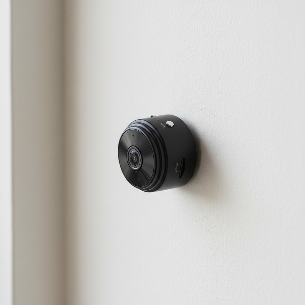 Mini Câmera de Segurança Fixa Espiã A9 Wi-Fi FullHD 90° com Suporte de Parede