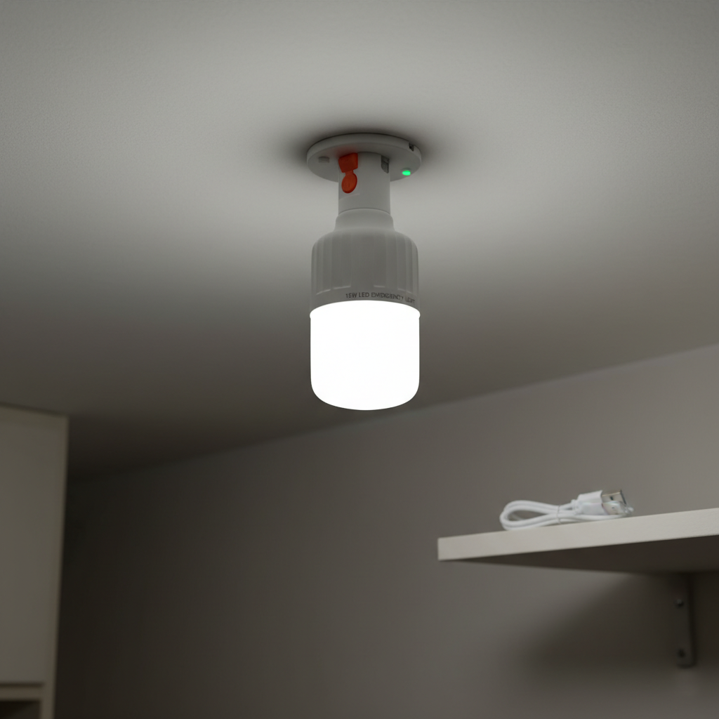 Lâmpada de Emergência LED 15W  – Iluminação Confiável e Duradoura