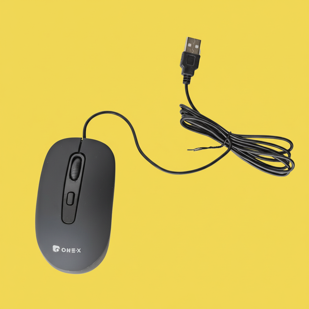 Mouse com Fio Onex  – Conforto e Precisão para Uso Diário