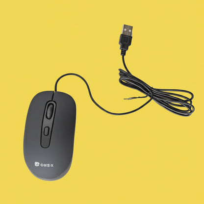Mouse com Fio Onex  – Conforto e Precisão para Uso Diário