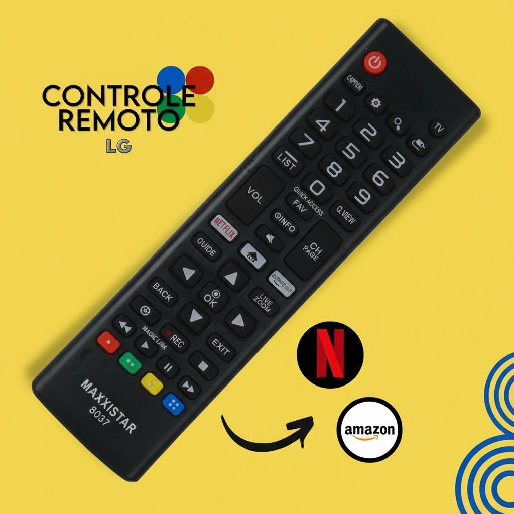 Controle Universal LG – Smart, Compatível com TVs e Aparelhos LG