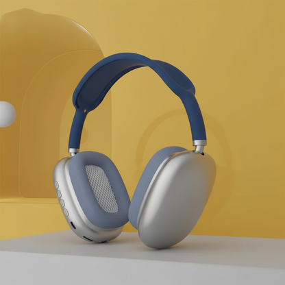 Fone de Ouvido Bluetooth P9 – Wireless, Sem Fio, Azul, Headphone Air