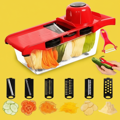 Mandoline Multifuncional 6 em 1 – Cortador de Legumes Rápido e Prático