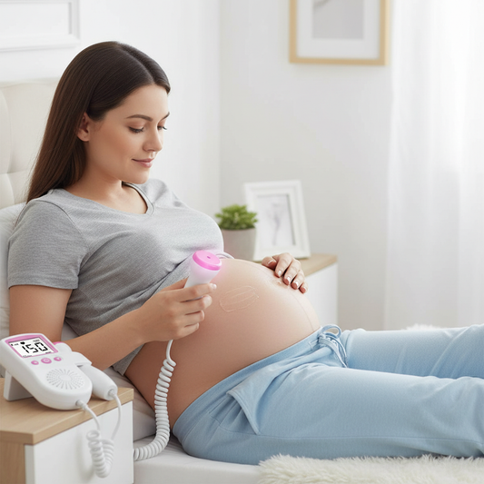 Doppler Portátil de Batimento Cardíaco – Rosa, Monitor Médico Prático e Preciso