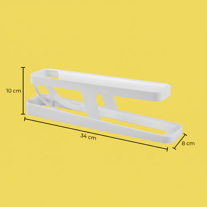 Porta Ovos Organizadora de Geladeira Roll Clear Fresh – 2 Andares, 15 Ovos