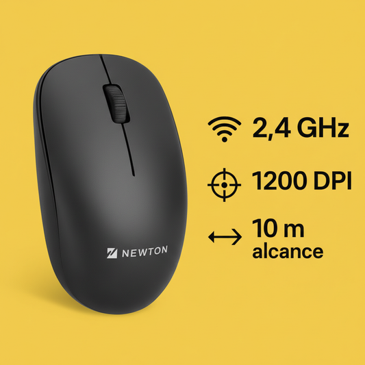 Mouse Sem Fio NMS-007 – Preto, Simples e Discreto