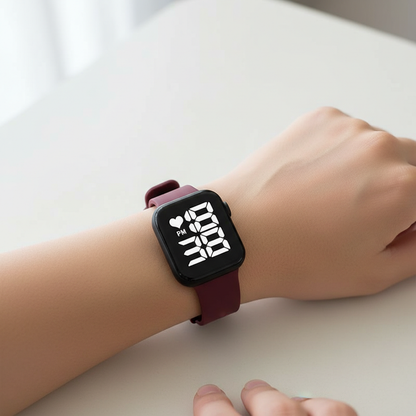 Relógio Digital SKMEI – Vinho, Resistente e Moderno