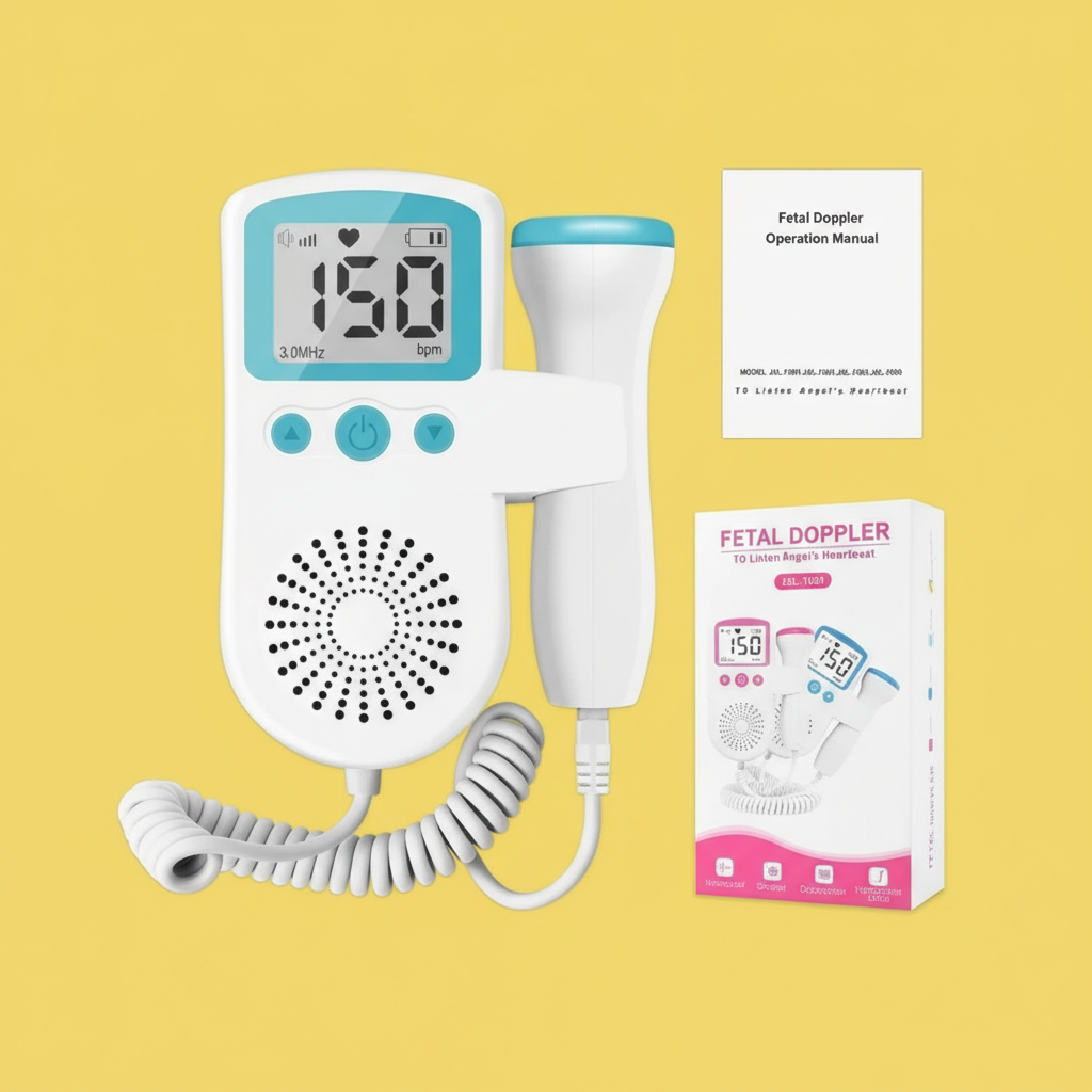 Doppler Monitor Portátil de Batimento Cardíaco – Azul ou Verde, Prático e Preciso