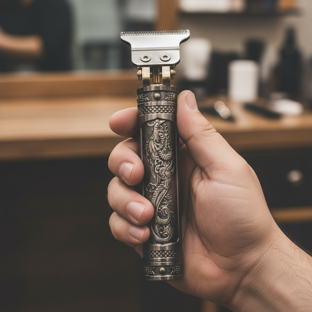 Máquina de Cortar Cabelo Dragão Sem Fio Bivolt – Acabamento Profissional com 4 Pentes