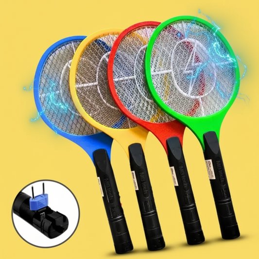 Raquete Elétrica Mata Mosquito Dengue Insetos Recarregável - (Cores Sortidas)