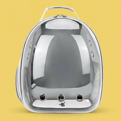 Mochila Pet Transporte para Cães e Gatos – Visão Ampla, Entrada de Ar, Preta ou Cinza