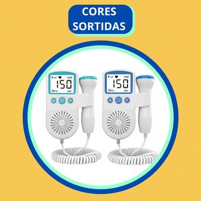 Doppler Monitor Portátil de Batimento Cardíaco – Azul ou Verde, Prático e Preciso